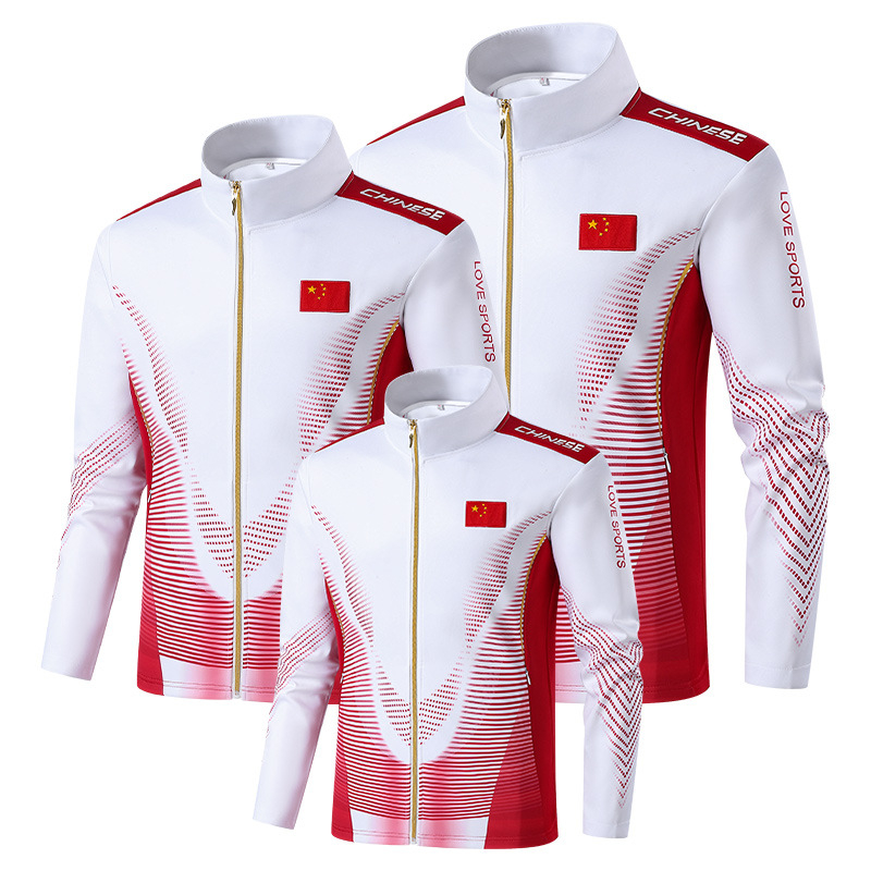Unisex sportski komplet za proljeće i jesen – badminton, stolni tenis i trčanje, prozračan, dugi rukav, stojeći ovratnik