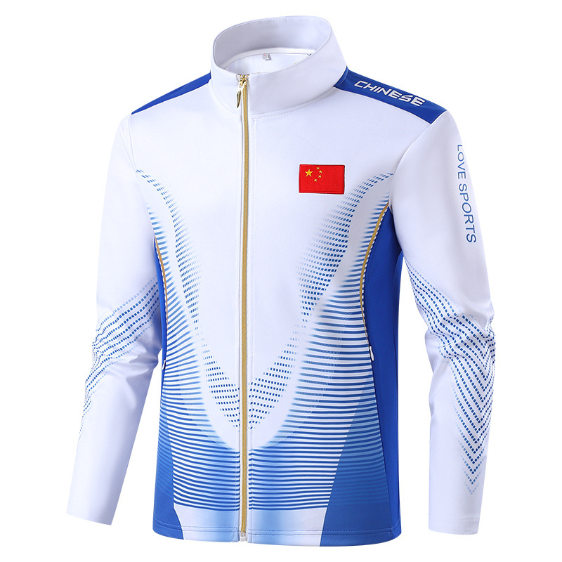 Unisex sportski komplet za proljeće i jesen – badminton, stolni tenis i trčanje, prozračan, dugi rukav, stojeći ovratnik