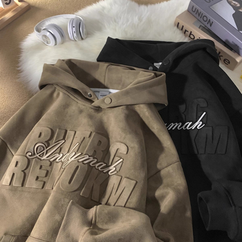 Muški hoodie od velura, jesenska kolekcija, vrhunski dojam, teški materijal