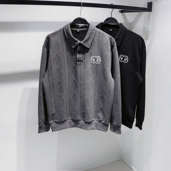 Пролет 2023 Мъжки бродиран кардиган със стойкова яка, плетено яке, ежедневен стил, универсален