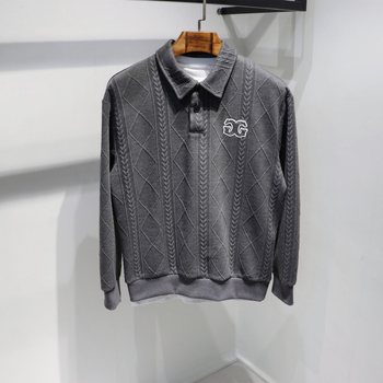 Пролет 2023 Мъжки бродиран кардиган със стойкова яка, плетено яке, ежедневен стил, универсален