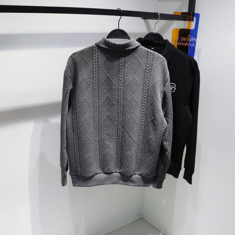 Пролет 2023 Мъжки бродиран кардиган със стойкова яка, плетено яке, ежедневен стил, универсален