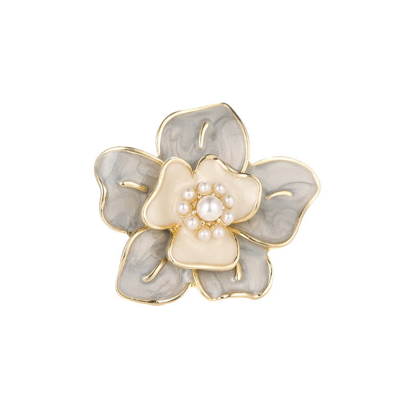 Xiliang Concubine broš s cvijetom od pet latica i perlama, nježan modni dodatak odjeći