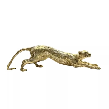 Moderna apstraktna metalna leopard figura za dekoraciju modelne sobe i doma