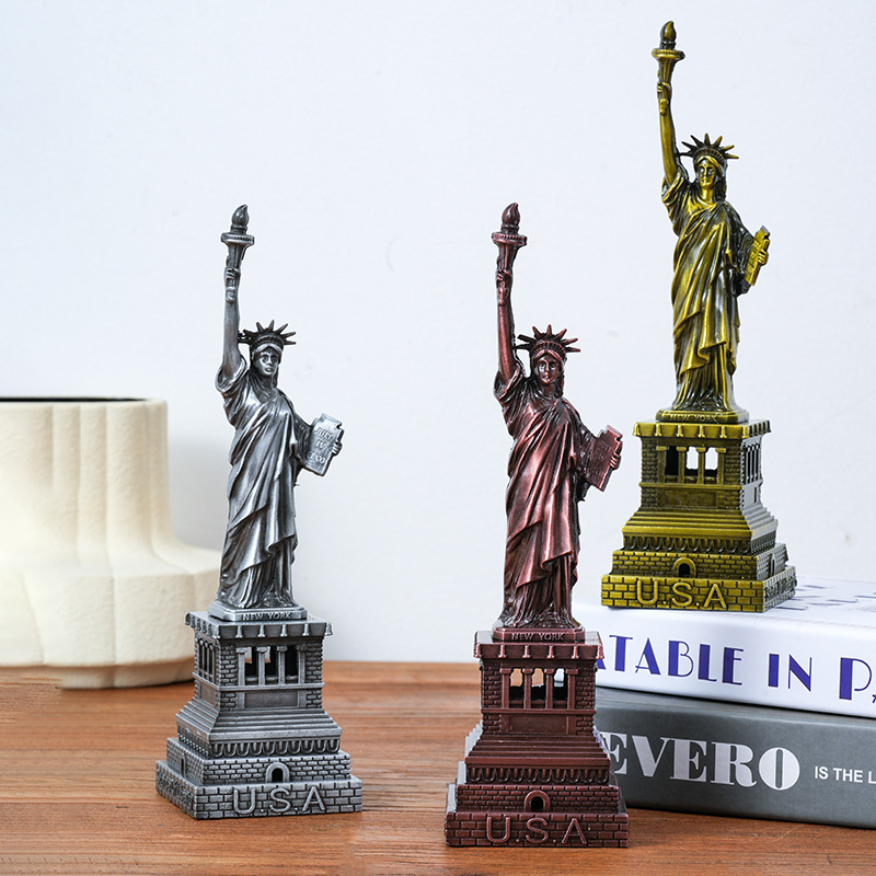 Metalna Statua Slobode – stolna dekoracija u američkom stilu za dnevni boravak, cinkova zliatina