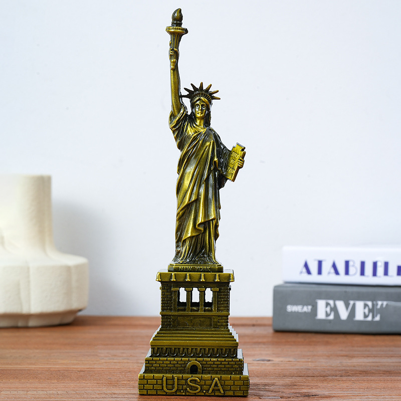 Metalna Statua Slobode – stolna dekoracija u američkom stilu za dnevni boravak, cinkova zliatina