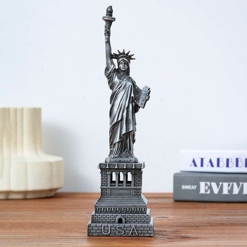 Metalna Statua Slobode – stolna dekoracija u američkom stilu za dnevni boravak, cinkova zliatina