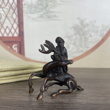 Βιντάζ διακοσμητικό από κράμα χαλκού με μπαμπού, για ειρήνη και ευημερία, άνοδο προς τη φήμη, διακόσμηση τραπεζιού τσαγιού, tea pet