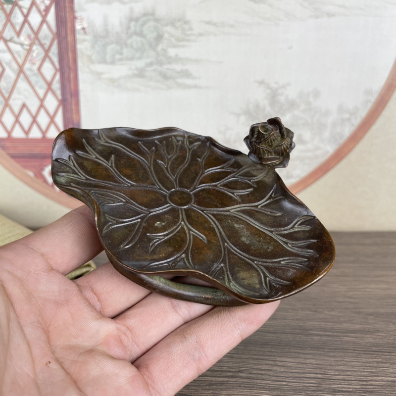 Βιντάζ διακοσμητικό από κράμα χαλκού με μπαμπού, για ειρήνη και ευημερία, άνοδο προς τη φήμη, διακόσμηση τραπεζιού τσαγιού, tea pet