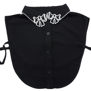 Guler fals cu imprimeu fluture, șifon, accesoriu vestimentar pentru femei