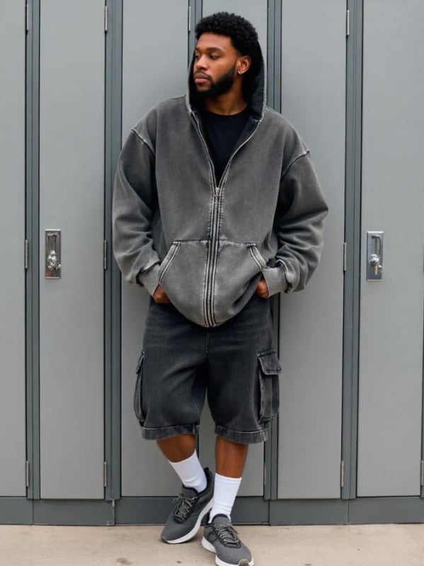 2026 есенно-зимски поларено подплатен суитшърт с качулка, oversized, унисекс