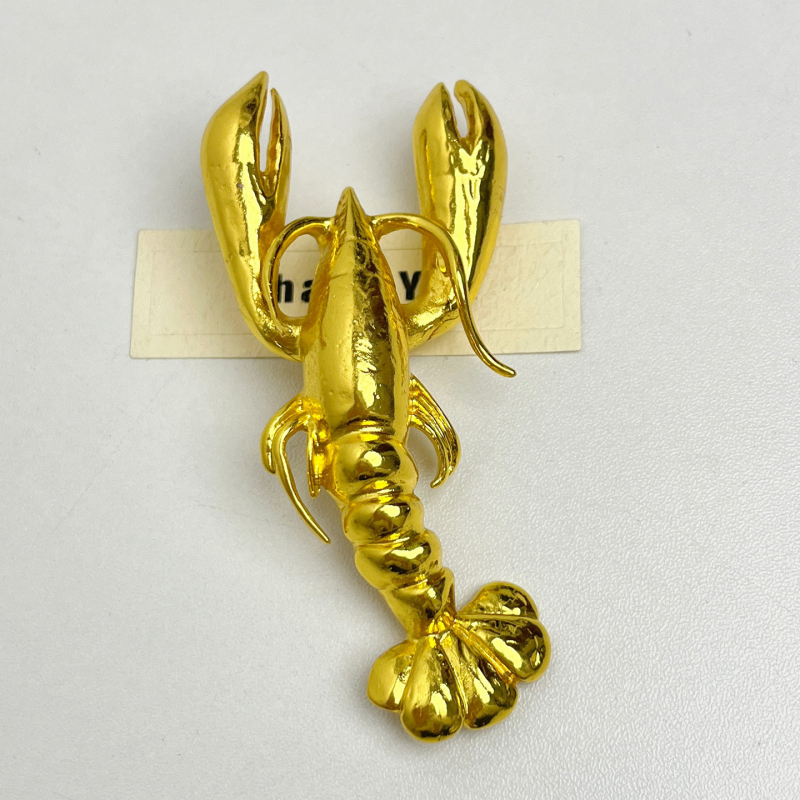 Broš s oblikom jastoga od metala, francuski retro stil, ženski elegantan dodatak