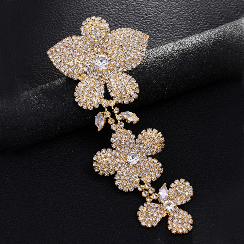 Ženska broš s cvijetom u korejskom stilu, vrhunska, elegantna s kristalima