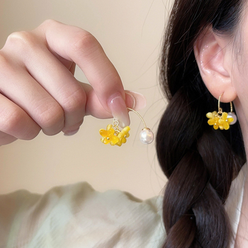 Naušnice s perlama i resicama Osmanthus za žene – nježne i slatke