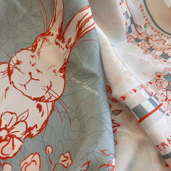 Novi model: Little Rabbit originalni nišni stil, lagani kvadratni šal 68×68 cm ružičasto-bijela za žene