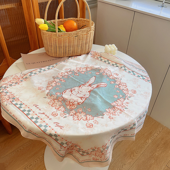 Novi model: Little Rabbit originalni nišni stil, lagani kvadratni šal 68×68 cm ružičasto-bijela za žene