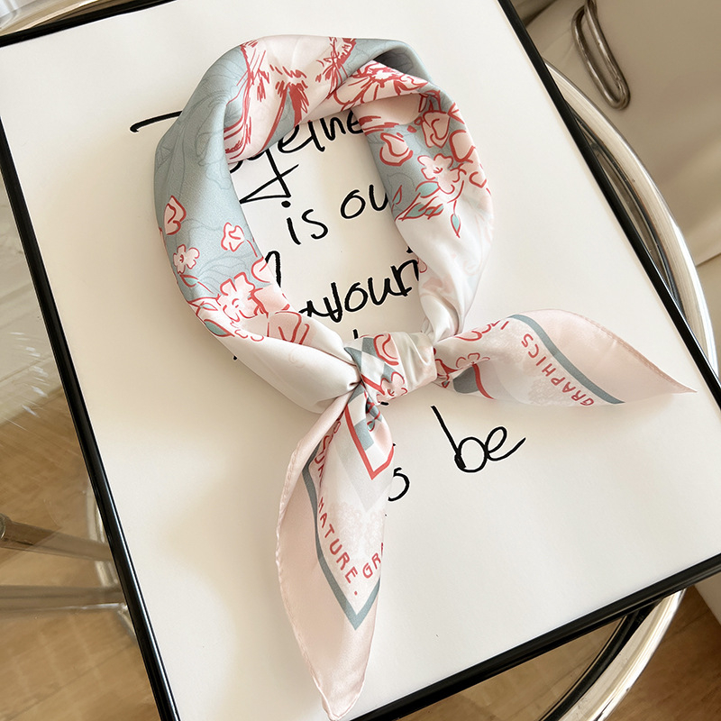 Novi model: Little Rabbit originalni nišni stil, lagani kvadratni šal 68×68 cm ružičasto-bijela za žene