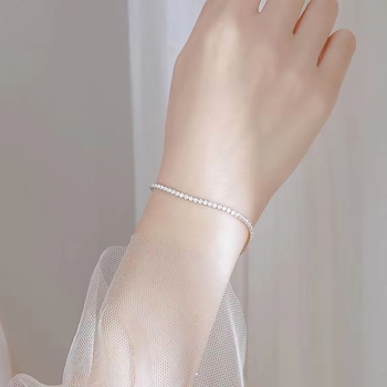 Elegantan narukvica s cirkonom, geometrijski dizajn, za žene