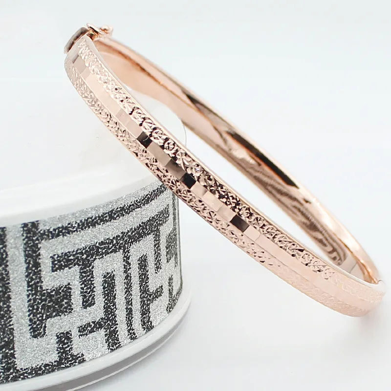 Xingfu Ao 585 pozlaćena narukvica ružičastog zlata, klasični modni stil, prilagođeni ženski nakit