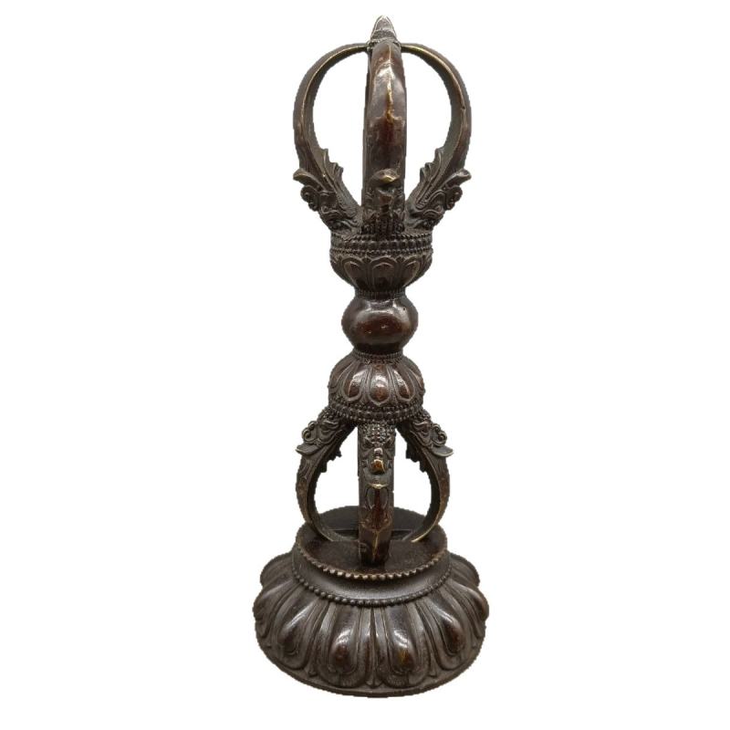 Χειροποίητο μπρούτζινο διακοσμητικό γραφείου σε αντι-παλιωμένο στυλ, βάρος για χαρτί με κινεζική ζωγραφική σε ρυζόχαρτο, καλλιγραφία, Τα Τέσσερα Θησαυρίσματα της Μελέτης, παλαιωμένο φινίρισμα