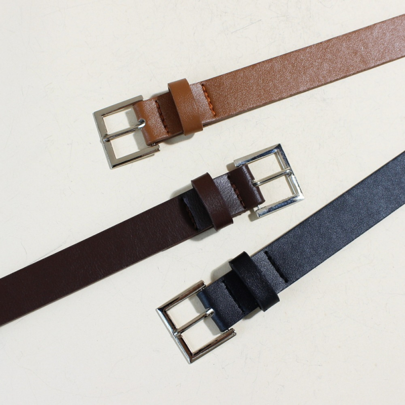 Remen od umjetne kože za žene i muškarce, minimalistički stil, kopča s iglom, širina 2,3 cm, duljina 102 cm