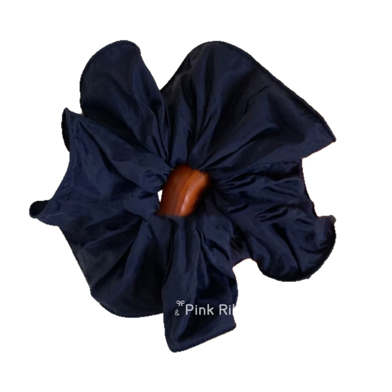 Korejski stil, klasičan i svestran tamnoplava gumica za kosu za punđu ili niski rep, elegantan dodatak za kosu, ležerni stil