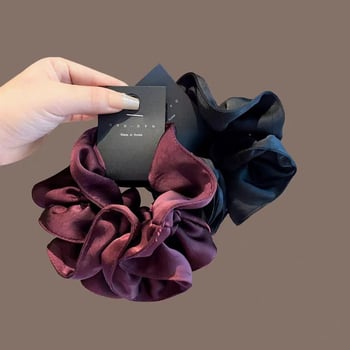Gumica za kosu u stilu Zhao Lusi, francuski luksuzni izgled, crna, svestrana, dodaje volumen kosi, dodatak scrunchie