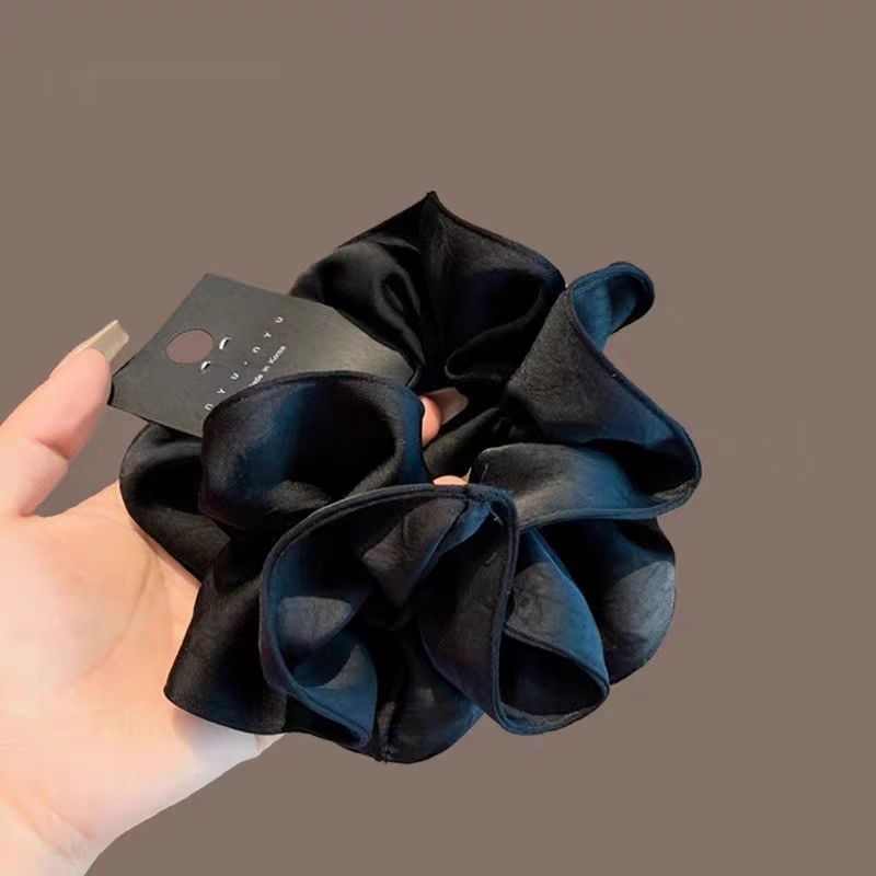 Gumica za kosu u stilu Zhao Lusi, francuski luksuzni izgled, crna, svestrana, dodaje volumen kosi, dodatak scrunchie