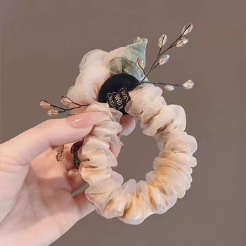 Elastična gumica za kosu s ružom, 3D cvijet, modni dodatak za kosu