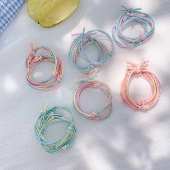 Ženska gumica za kosu u pastelnim macaron bojama, visoka elastičnost, najlon, minimalistički korejski Mori stil