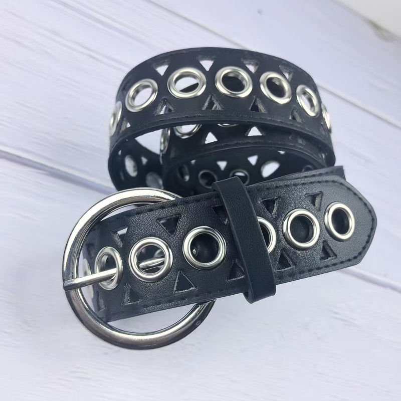 Punk stil metalni pojas za traperice, širok, dekorativna kopča