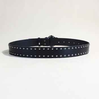 Ženski široki pojas Y2K s nitima, punk stil, PU koža, širina 3,8 cm, duljina 105 cm, retro gradski stil.