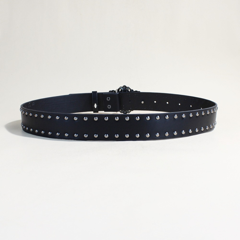 Ženski široki pojas Y2K s nitima, punk stil, PU koža, širina 3,8 cm, duljina 105 cm, retro gradski stil.