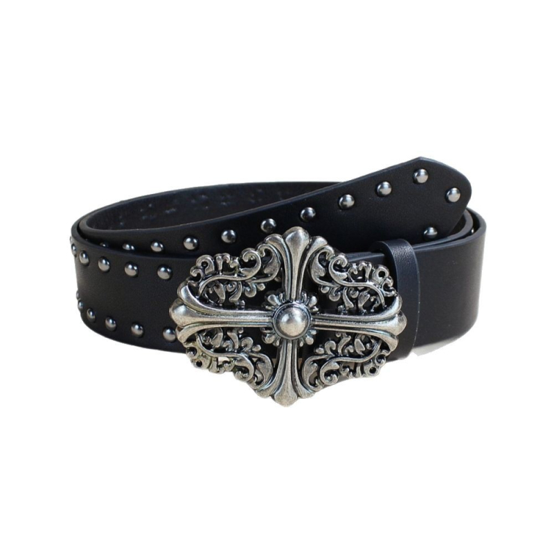 Ženski široki pojas Y2K s nitima, punk stil, PU koža, širina 3,8 cm, duljina 105 cm, retro gradski stil.