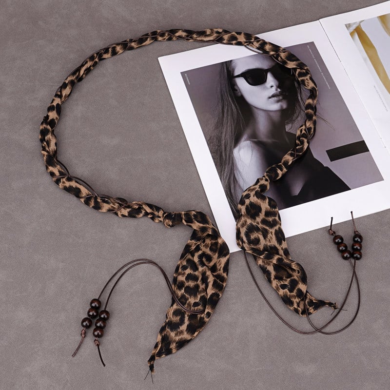 Stil Boem, accesorii universale pentru curea, eșarfă de mătase, șnur de nylon cerat, centură țesută manual, accesoriu de modă pentru femei