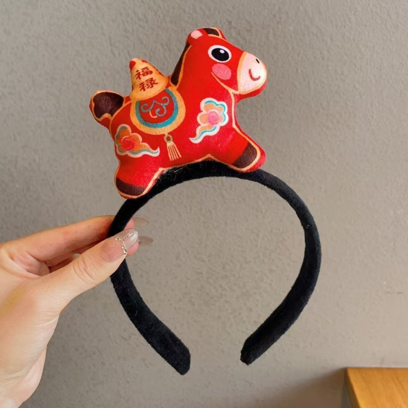 Čelenka za kosu sa zodijakom Konja, slatka konjića plastifikirana kopča za kosu, blagdanska rekvizita za fotografije