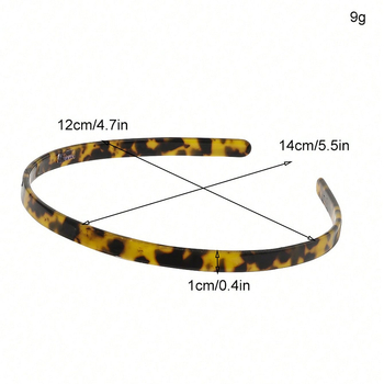 Ženska vintage traka za kosu s leopard printom i uzorkom školjke-želvje kožušine, od acetata