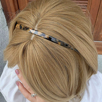 Ženska vintage traka za kosu s leopard printom i uzorkom školjke-želvje kožušine, od acetata