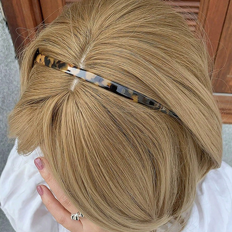 Ženska vintage traka za kosu s leopard printom i uzorkom školjke-želvje kožušine, od acetata