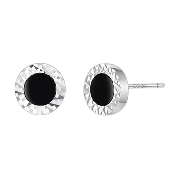 925 sterling srebrne crne naušnice za muškarce, Instagram-inspiriran minimalistički geometrijski dizajn