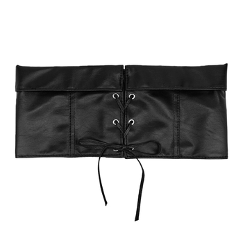 Centură foarte lată din piele artificială, accesoriu versatil pentru cămăși, fuste și pulovere