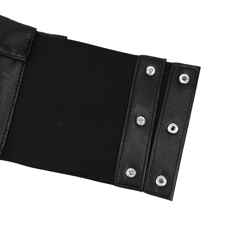 Centură foarte lată din piele artificială, accesoriu versatil pentru cămăși, fuste și pulovere