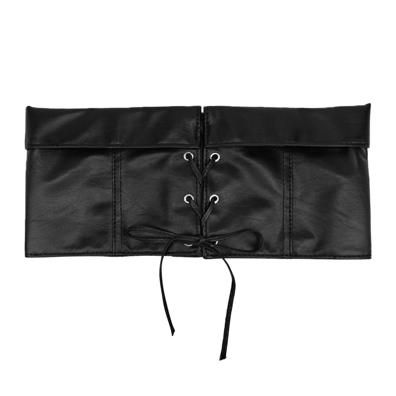 Centură foarte lată din piele artificială, accesoriu versatil pentru cămăși, fuste și pulovere