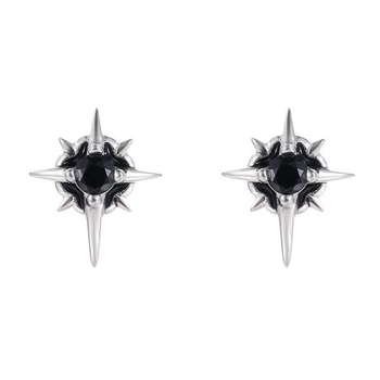 S925 srebrne naušnice Polaris – unisex, geometrijski minimalistički dizajn