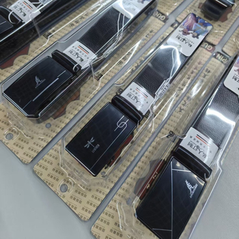 PVC pojas s prozirnim kućištem i slotom za karticu, automatska kopča, muški casual stil, otporan na ogrebotine i habanje