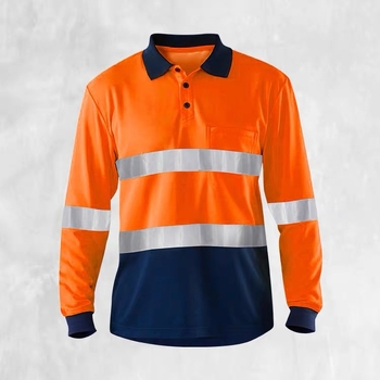 Reflektivna polo majica s dugim rukavima za radnu odjeću na gradilištima, muški model po narudžbi