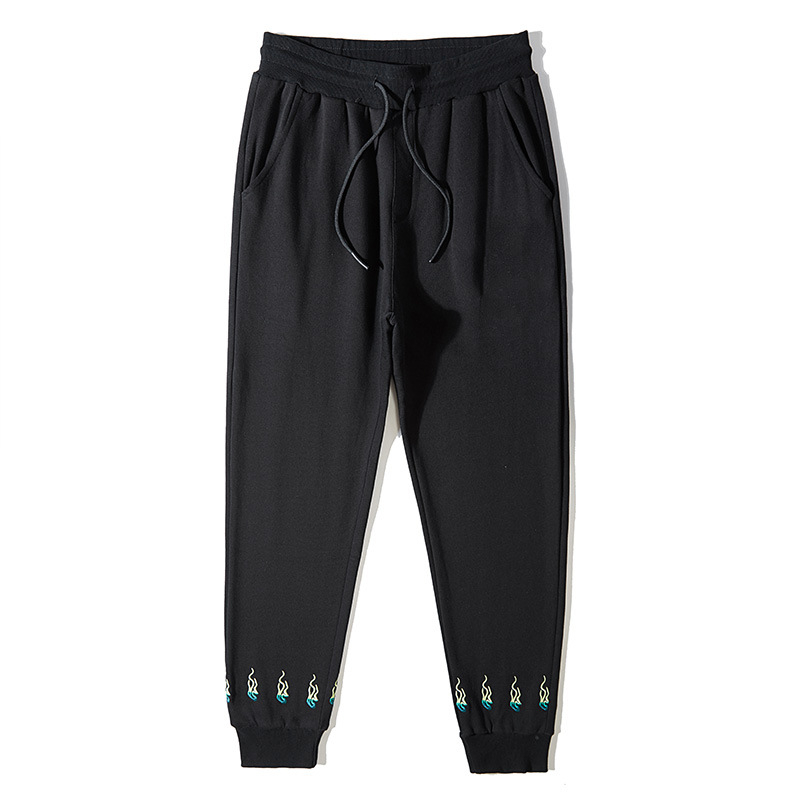 Muške casual trenirke od 100% pamuka s vezom lotosa, kineskog stila, jesenski model
