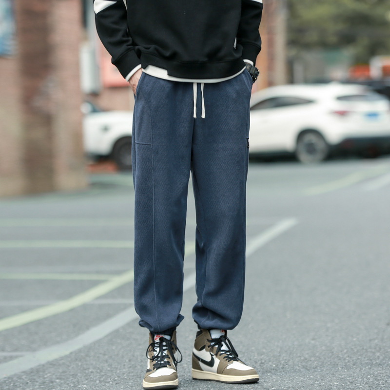 Muške casual hlače s produženom duljinom, opuštenog kroja, jogger hlače s manžetom, japanski streetwear stil 3589