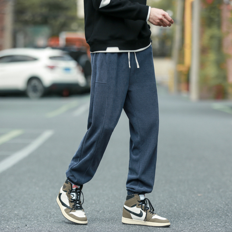 Muške casual hlače s produženom duljinom, opuštenog kroja, jogger hlače s manžetom, japanski streetwear stil 3589
