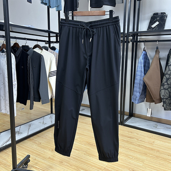 H Brand hlače jogger s elastičnim pojasom, casual za muškarce, uskim krojem i cropped dužinom, za proleće i leto